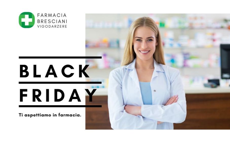 farmacista sorridente per Black Friday